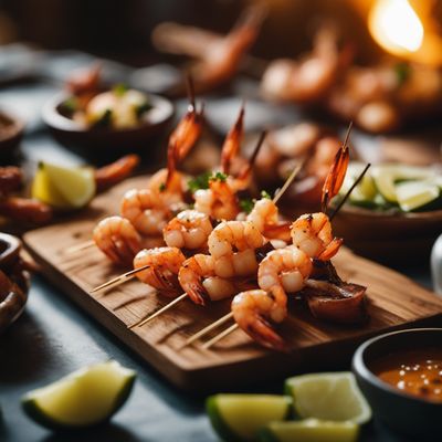 Pincho gambas al ajillo