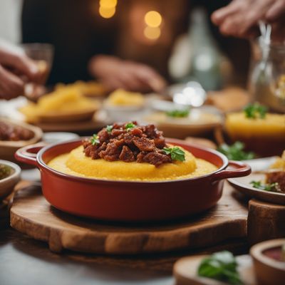 Polenta con carne sotto sale