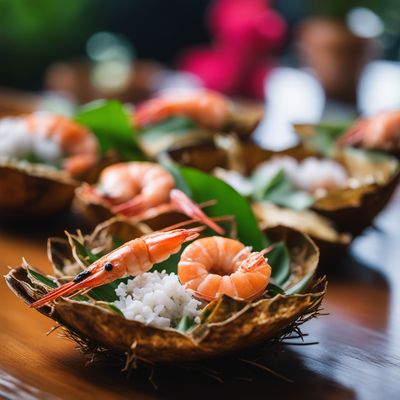 Prawns in Coconut Shells