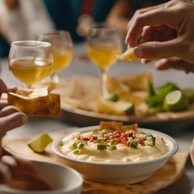 Queso fundido al tequila