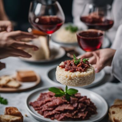 Risotto con bitto e bresaola