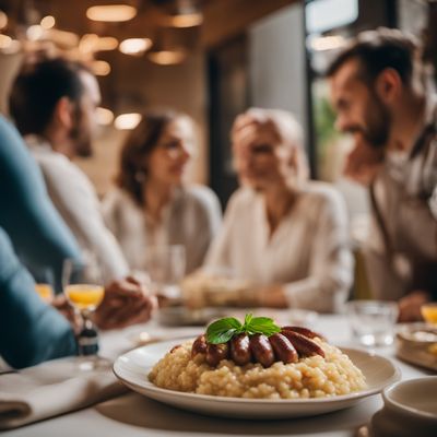 Risotto con le salamelle