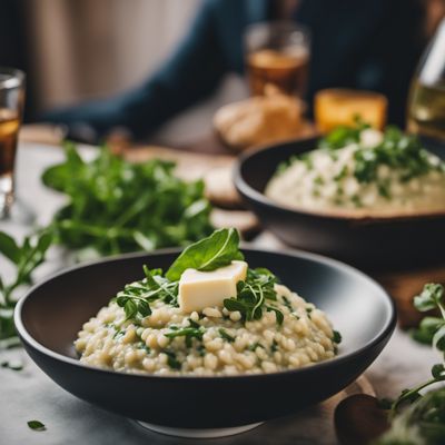 Risotto con panna e rucola