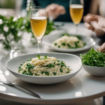 Risotto con panna e rucola