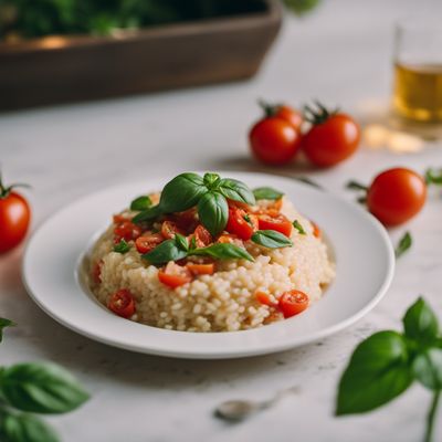 Risotto con pomodori e basilico