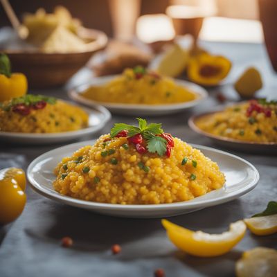 Risotto de quinoa y pimientos amarillos