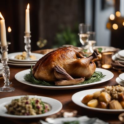 Roast Goose with Sage and Onion Stuffing