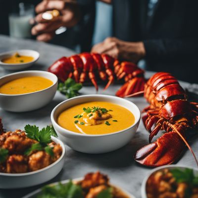 Roasted Lobster Tails with Coconut Curry Dipping Sauce