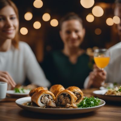 Rolada z kurczakiem i pieczarkami