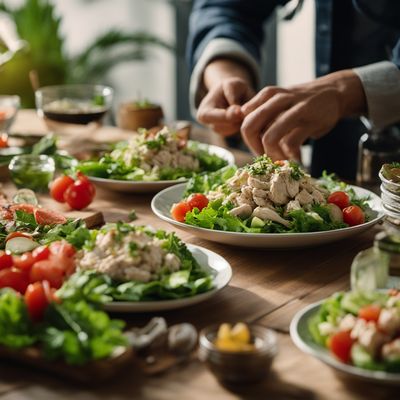 Salata od kokošjeg mesa na slavonski način