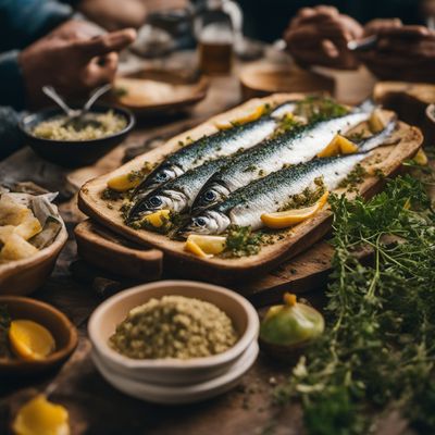 Sarde con origano e pane