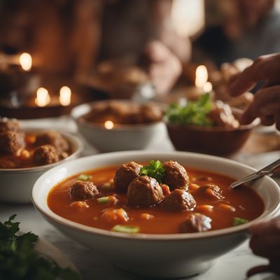 Sopa de albondigas