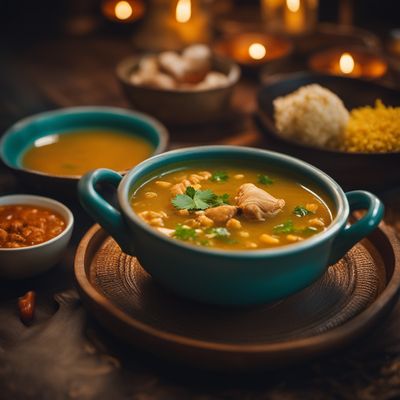 Sopa de gallina india