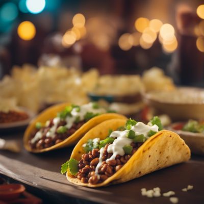 Tacos de frijoles con queso