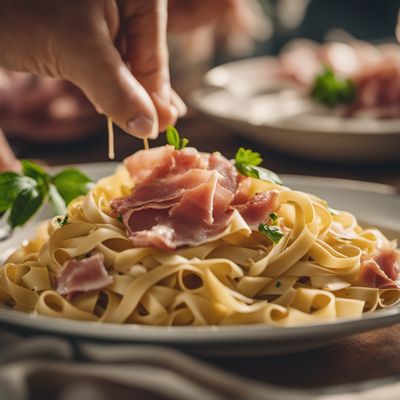 Tagliatelle col prosciutto