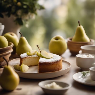 Torta ricotta e pere