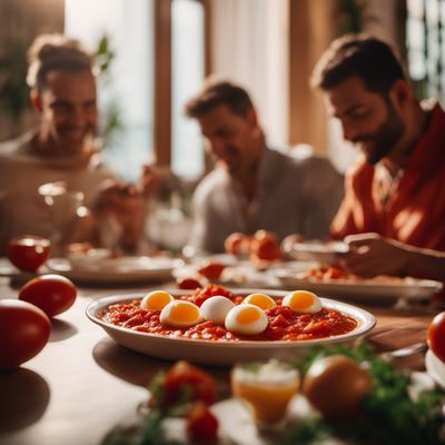 Uova al tegamino con pomodoro