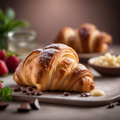 Croissant, filled with chocolate