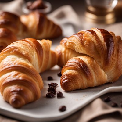 Croissant, filled with chocolate