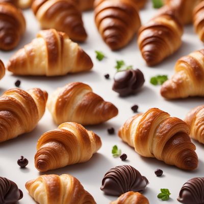 Croissant, filled with chocolate