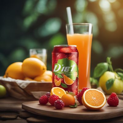 Diet soft drinks with fruit juice