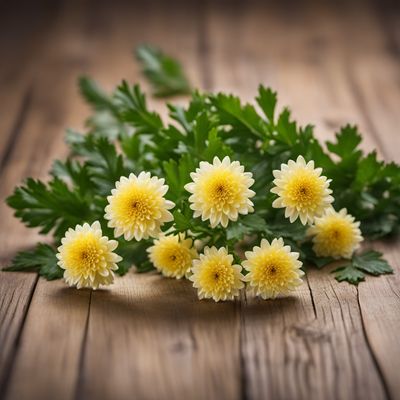 Garland chrysanthemums leaves