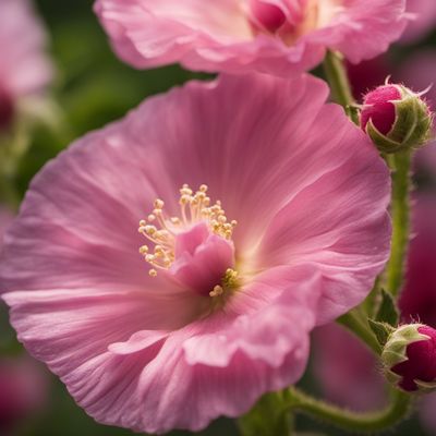 Hollyhock infusion flowers