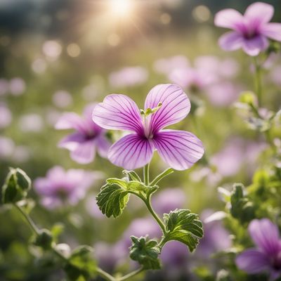 Mallow infusion flowers