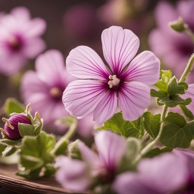 Mallow infusion flowers