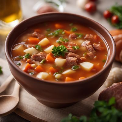 Meat and vegetable soup, dry