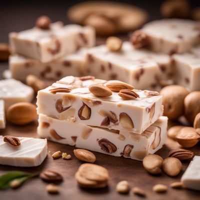 Nougat raw mass