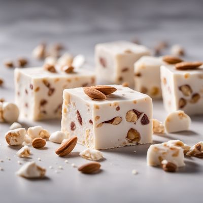 Nougat raw mass