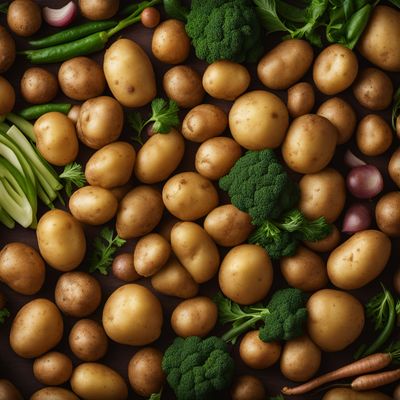 Potatoes and vegetables meal