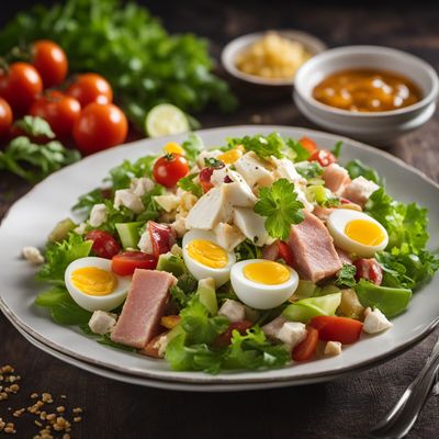 Prepared mixed egg/meat/fish/vegetable salad