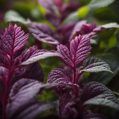 Purple amaranth leaves