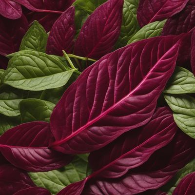 Red amaranth leaves