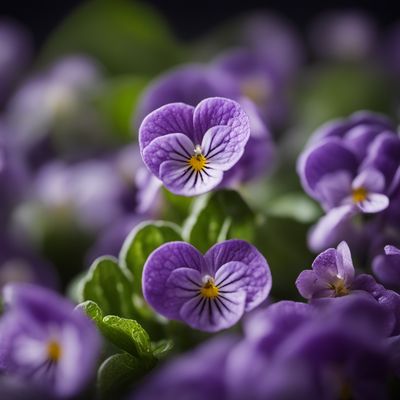 Sweet violet infusion flowers