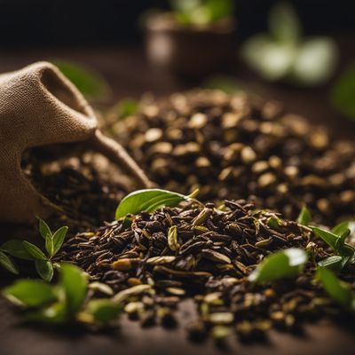 Tea leaves and stalks decaffeinated