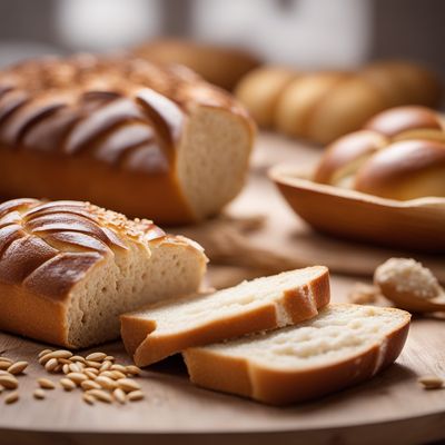 Wheat bread and rolls, white with maize