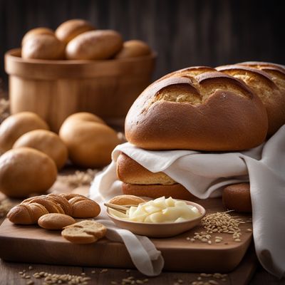 Wheat bread and rolls, white with potato