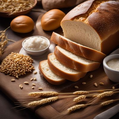 Wheat bread and rolls, white with rice