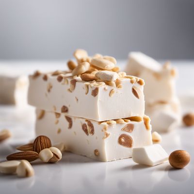 White nougat mass