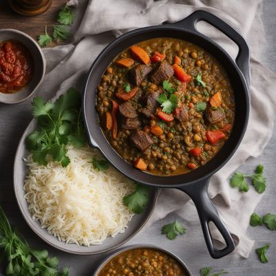 Afghan Shola with Lamb and Lentils