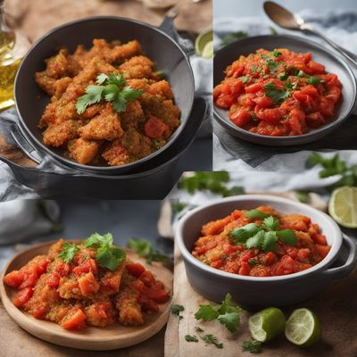 African-style Fried Bacalao with Tomato