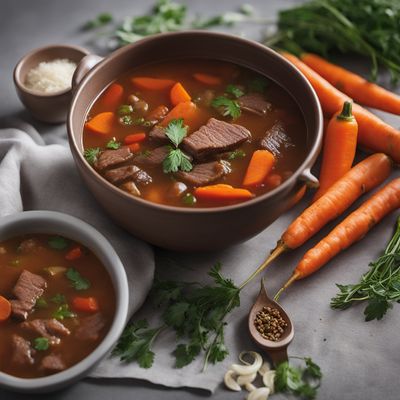 Albanian-style Beef Soup with Vegetables