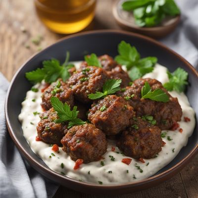 Albanian-style Spiced Meatballs with Yogurt Sauce