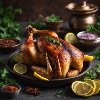 Algerian-style Roasted Chicken with Spices and Herbs