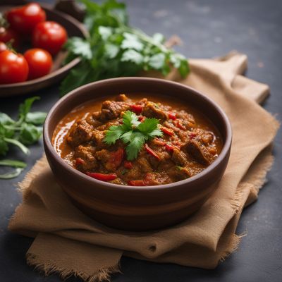 Andhra-style Raw Banana and Meat Curry