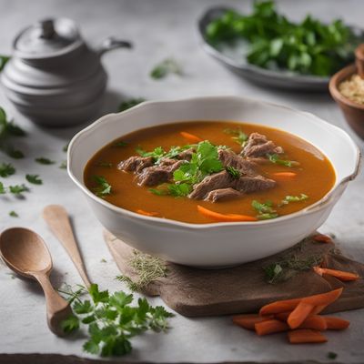 Armenian Sour Soup with Lamb and Yogurt