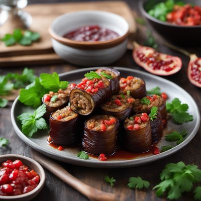 Armenian Stuffed Eggplant Rolls